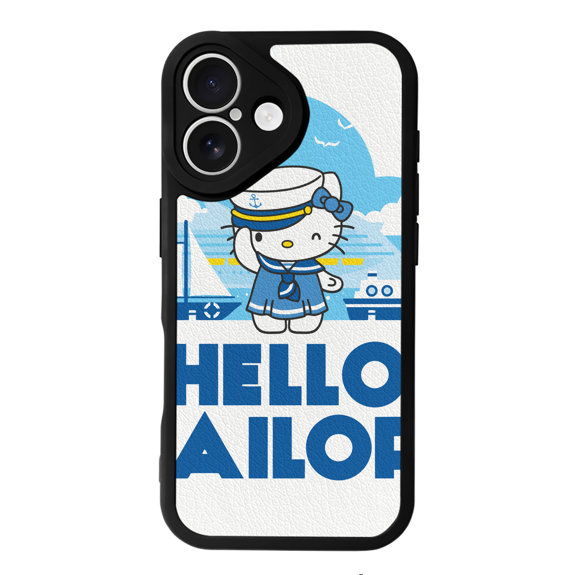 （画像用） Hello Kitty ハローキティ 【iPhone 16シリーズ対応】シリコンスマホケース（レザー調） 材質：シリコン